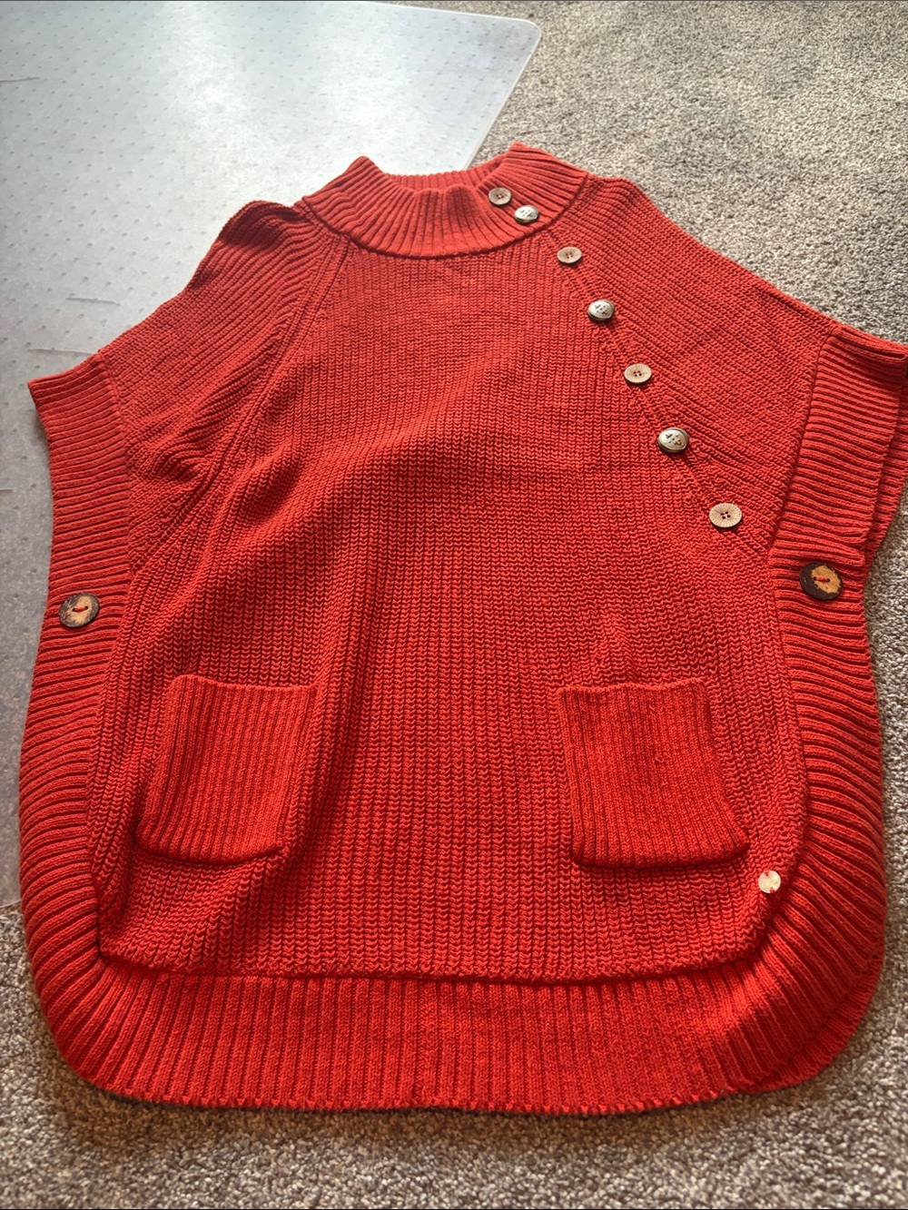 Pure Handknit Sweater Poncho